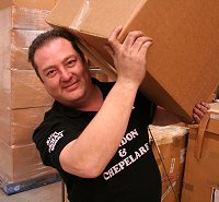 Allan Heads loads up a box